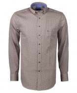 Giordano overhemd - modern fit - bruin