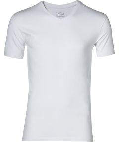 Jac Hensen T-shirt v-hals - extra lang - wit