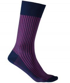 Falke sokken - Oxford stripes - fuchsia