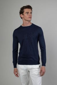 Nils pullover - slim fit - blauw