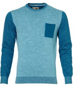 Hensen pullover - slim fit - blauw