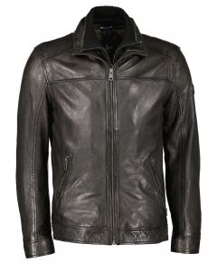 Donders leren jack - modern fit - bruin