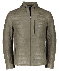 Donders leren jack - modern fit - groen