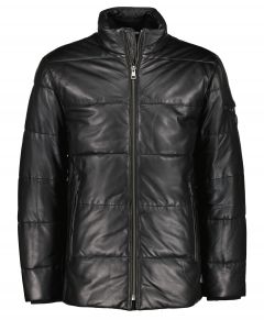 Donders 1860 leren jack - modern fit - zwart