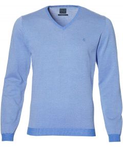 sale - Nils pullover v-hals - slim fit - blauw 
