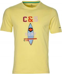 Colours & Sons t-shirt - slim fit - geel