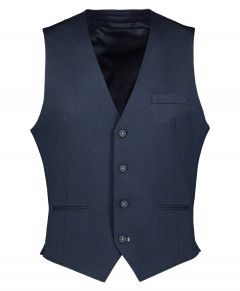 Hensen gilet - slim fit - blauw