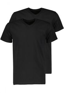 Jac Hensen 2 pack T-shirt - v-hals - zwart