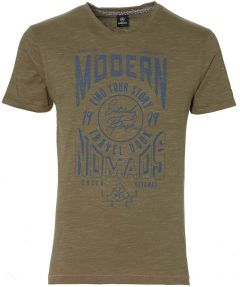 Lerros t-shirt - modern fit - bruin
