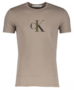 Calvin Klein Tshirt - slim fit - bruin